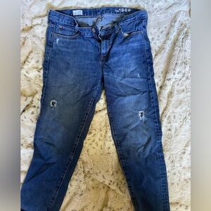 Dark Wash Distressed Jeans